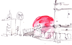 RedBall Project Paris - Sketch by Kurt Perschke